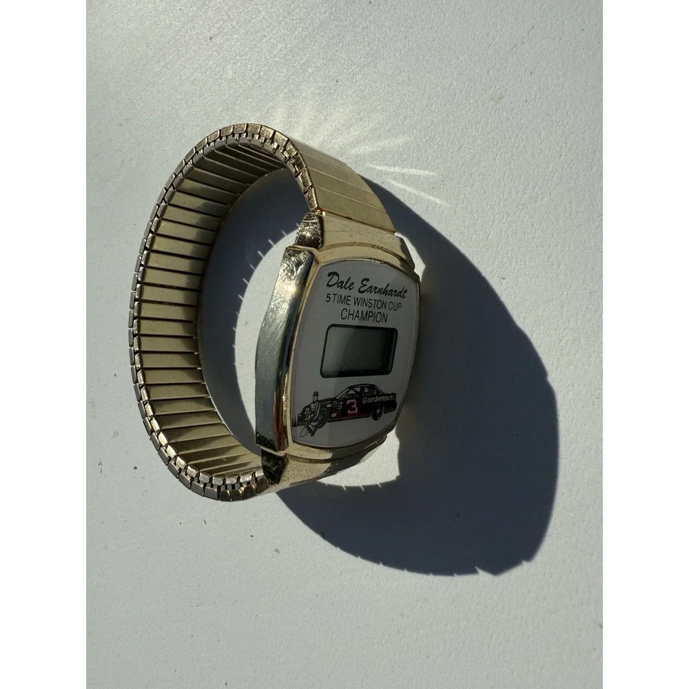Dale Earnhardt Digital Watch Winston Cup Champion 1980 1986 1987 1990 1991‎ Vtg